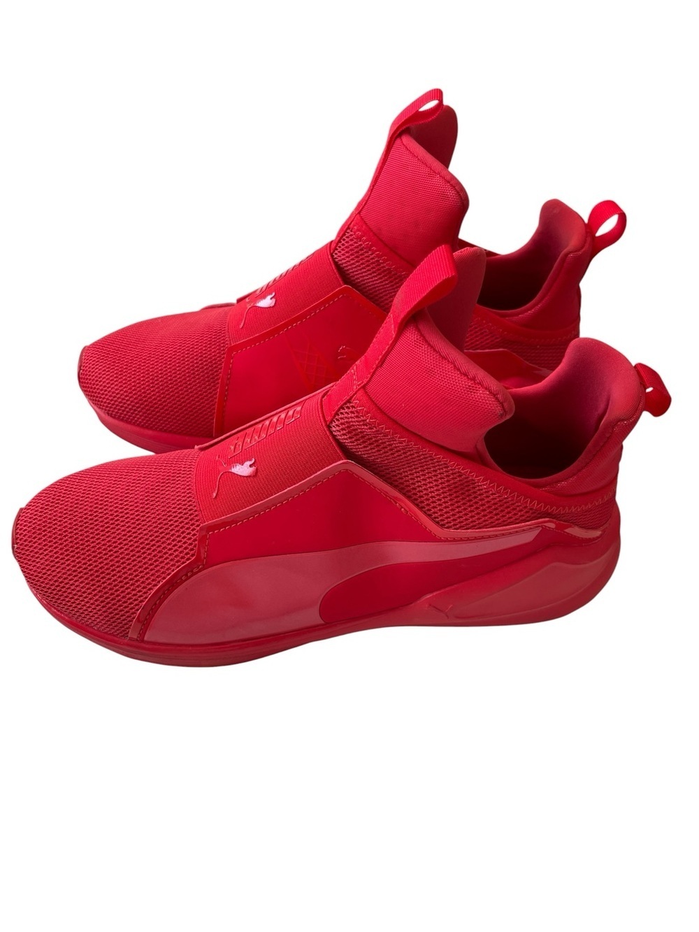 Puma Fierce Red High-Top Slip-On Sneakers - Picture 5 of 11
